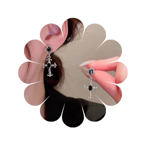 Eviarli BOHO Cross Dangle Ohrringe Kristallkreuz Ohrringe CZ Cross DropOhrringe Religion GlaubeOhrringe Schmuck für Frauen von Eviarli