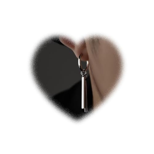 Eviarli Bar Hoop Drop Ohrringe für Mädchen Silber Bar HangleOhrringe Vertikale BarOhrringe Punk personalisierte Ohrringe Schmuck für Frauen Männer Geschenke von Eviarli