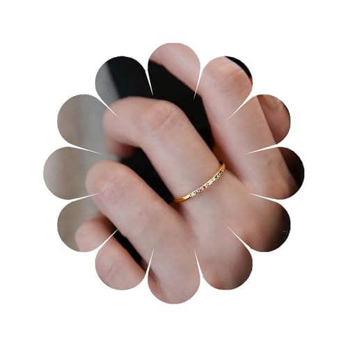 Eviarli Bohemian Regenbogen Kristall Ring Zircon Knöchel Ring Gold StapelingRing EinfacherRing Damen Schmuck von Eviarli