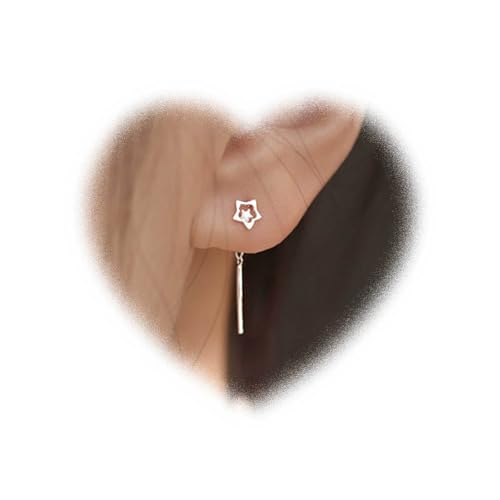 Eviarli Bohemian Stern Threader Ohrringe Stern Threader Drop Ohrringe SilberStern Linear DropOhrringeStern OhrdrahtOhrringe Damenschmuck Eviarli Bohemian Stern Threader Ohrringe Stern Threader Drop Ohrringe SilberStern Linear DropOhrringeStern OhrdrahtOhrringe Damenschmuck von Eviarli