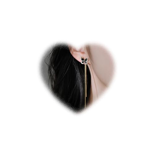 Eviarli Boho Quaste Kristall Ohrringe Lange Ohrdraht Anhänger Ohrringe Schwarz Kristall SchmetterlingOhrringe Gold Linear AnhängerOhrringe Schmuck für Damen Eviarli Boho Quaste Kristall Ohrringe Lange Ohrdraht Anhänger Ohrringe Schwarz Kristall SchmetterlingOhrringe Gold Linear AnhängerOhrringe Schmuck für Damen von Eviarli