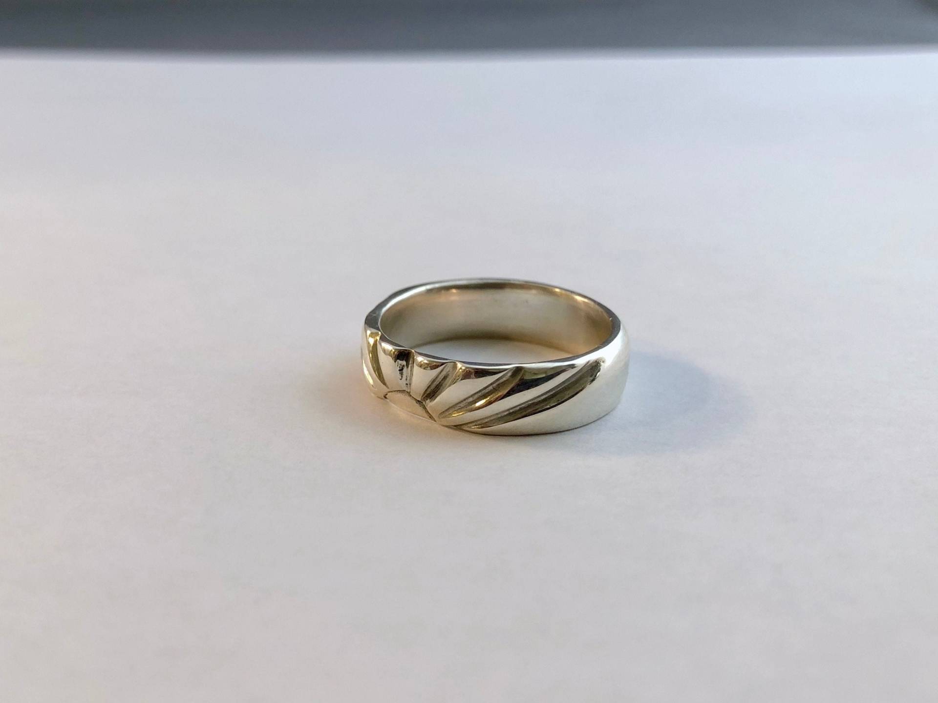 sterling Silber Herren Sonnenring, Frauen Herrenring, Gold Sonnenuntergang Ring, Sunrise Handgemachter Ehering sterling Silber Herren Sonnenring, Frauen Herrenring, Gold Sonnenuntergang Ring, Sunrise Handgemachter Ehering von EvieOluJewelry