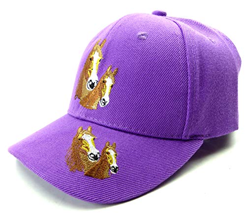 Evil Wear Kinder Sonnenschutz Schirm Mütze Pferde Cap hell lila Flieder von Evil Wear