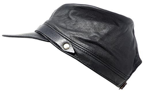 Evil Wear Leder-Mütze Herren Damen Leather-Cap alle Größen schwarz von Evil Wear