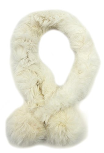 Evil Wear Damen Pelz-Schal Deluxe Scarf Rund-Schals Loop beige von Evil Wear