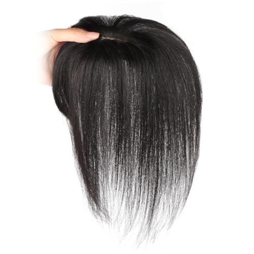 Evimstil Haartopper 9,8 Zoll langes Haar Topper für dünne Haare Frauen Seidenbasis Clip in Haarverlängerungen Natural sucht täglich Gebrauch natürlicher Schwarz von Evimstil
