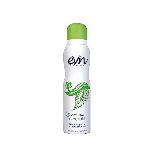 EVIN FEMME | Deodorant für Damen, Spray, Emerald, Aquatischer Bambus und Zedernholz, aktive Formel 24h, dermatologisch getestet, 150 ml von Evin