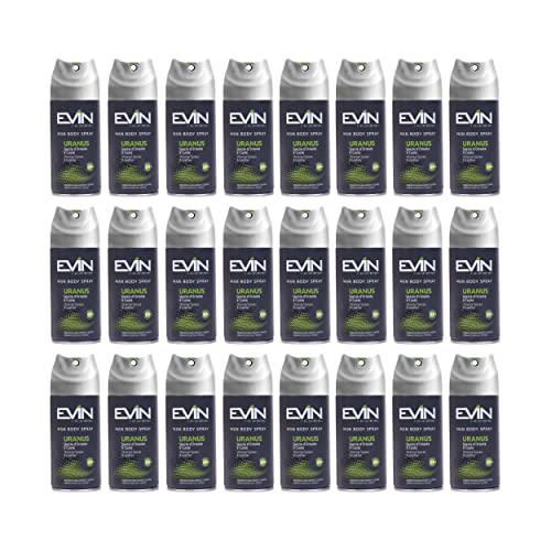 EVIN HOMME | 24 Deodorants für Herren, Spray, Duft, Orient-Gewürze und Leder, 24 Stunden, 150 ml von Evin