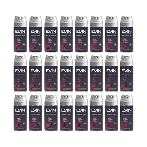 EVIN HOMME | 24 Deodorants für Herren, Spray, Duft Ingwer und Labdan, 24 Stunden, 150 ml von Evin