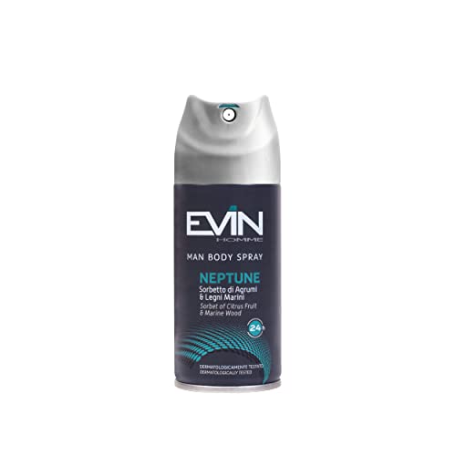 EVIN Homme Deodorant für Herren, Spray, Duft Mix aus Zitrusfrüchten und Meerholz, Brenndauer 24 Stunden, 150 ml von EVIN