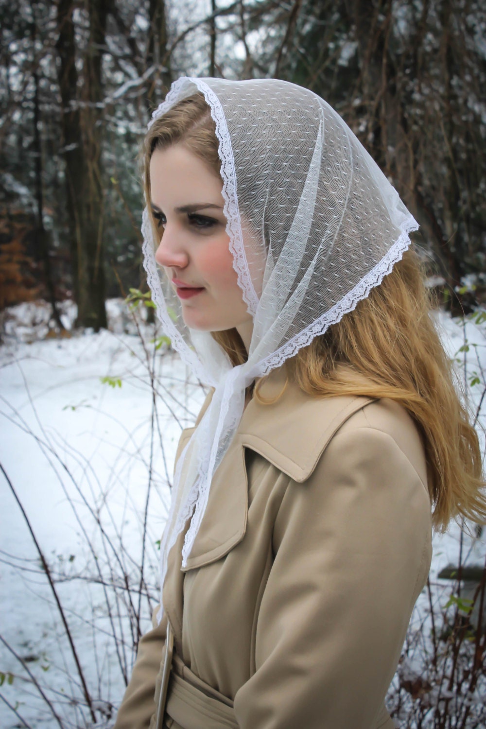 Evintage Veils ~ So Weicher Vintage-Inspirierter Spitzen-Kopfbedeckung Halstuch Im Krawattenstil Kopfbedeckung Kirchenschleier Weiß Oder Schwarz Evintage Veils ~ So Weicher Vintage-Inspirierter Spitzen-Kopfbedeckung Halstuch Im Krawattenstil Kopfbedeckung Kirchenschleier Weiß Oder Schwarz von EvintageVeils