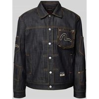 Evisu Jeansjacke aus reiner Baumwolle in Jeansblau, Größe L von Evisu