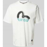 Evisu Regular Fit T-Shirt mit Label-Print in Weiss, Größe XXL Evisu Regular Fit T-Shirt mit Label-Print in Weiss, Größe XXL von Evisu