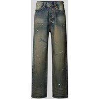 Evisu Relaxed Fit Jeans im Destroyed-Look in Jeansblau, Größe 32 Evisu Relaxed Fit Jeans im Destroyed-Look in Jeansblau, Größe 32 von Evisu
