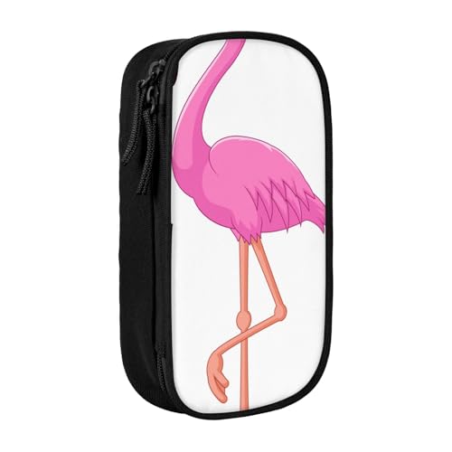 Evius City Train Pencase Cute Pencil Cases Pencil Pouch with Zipper Compartments Aesthetic Pencil Bag Office Supplies Organizer (3 Colors Black/Blue/Pink), Cartoon Flamingo, Einheitsgröße, von Evius