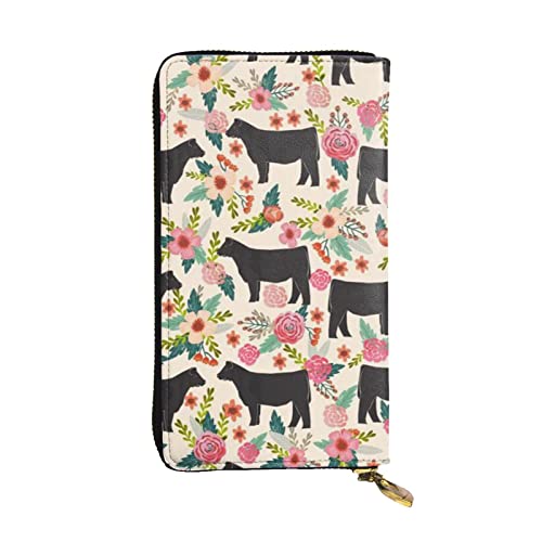 Evius Cow Collection Geldbörse Herren Geldbörsen Personalisierte Geldbörse für Männer Leder Billfold Herren Geldbörsen mit Münzfach Reißverschluss Geldtasche für Männer Ideal zum Tragen für Business von Evius