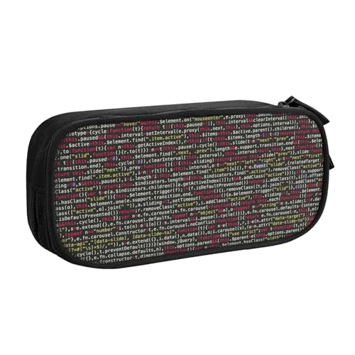 Evius Federmäppchen mit Zebramuster, lustige Federmäppchen, Federmäppchen mit Reißverschlussfächern, ästhetisches Federmäppchen, Bürobedarf, Organizer (3 Farben Schwarz/Blau/Rosa), Programmiercode, von Evius