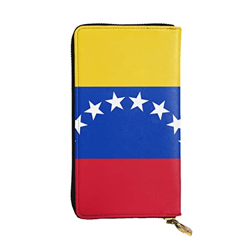 Evius Flagge von Venezuela Geldbörse Herren Geldbörsen Personalisierte Geldbörse für Männer Leder Billfold Herren Geldbörsen mit Münzfach Reißverschluss Geldtasche für Männer Ideal zum Tragen für von Evius