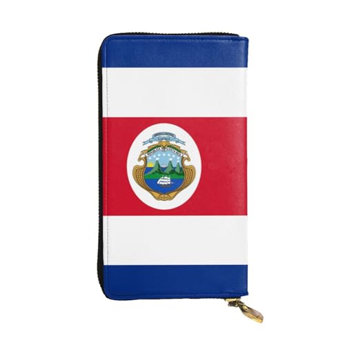 Evius Geldbörse mit Costa Rica-Flagge, Herren-Geldbörsen, personalisierte Geldbörse für Herren, Leder, Geldbeutel, Geldtasche mit Münzfach, Reißverschluss, Geldtasche für Männer, ideal zum Tragen für von Evius