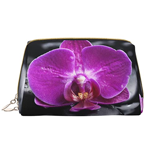 Kosmetiktasche aus Leder, Motiv: Weltraum, Galaxie, niedliche Reise-Make-up-Tasche, Make-up-Tasche, tragbare Kosmetiktasche, Reise-Kosmetiktasche für Damen und Mädchen, blumen, Einheitsgröße von Evius