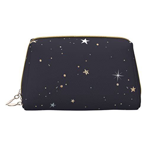 Niedliche Reise-Make-up-Tasche, kleine Make-up-Tasche, Kulturbeutel, tragbare Kosmetiktasche, Reise-Kosmetiktasche, Leder-Kosmetiktasche für Damen und Mädchen, Galaxy, Einheitsgröße von Evius