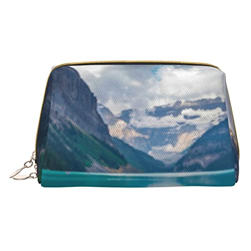 Niedlicher Hund, Reise-Make-up-Tasche, kleine Make-up-Tasche, Kulturbeutel, tragbare Kosmetiktasche, Reise-Kosmetiktasche, Leder-Kosmetiktasche für Damen und Mädchen, Lustiger Wolf mit Tiermotiv, von Evius