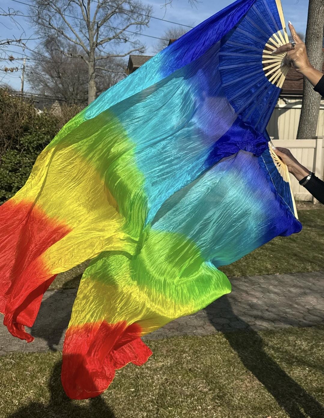 Paar Bauchtanz Kostüm Seide Fächer Schleier Stolz Farben Free Case Regenbogen Paar Bauchtanz Kostüm Seide Fächer Schleier Stolz Farben Free Case Regenbogen von EvlinSilksUSA