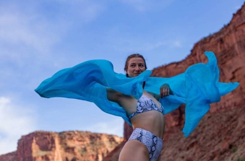 Paar Bauchtanz Kostüm Seide Fächer Schleier Uv | Free Case von EvlinSilksUSA