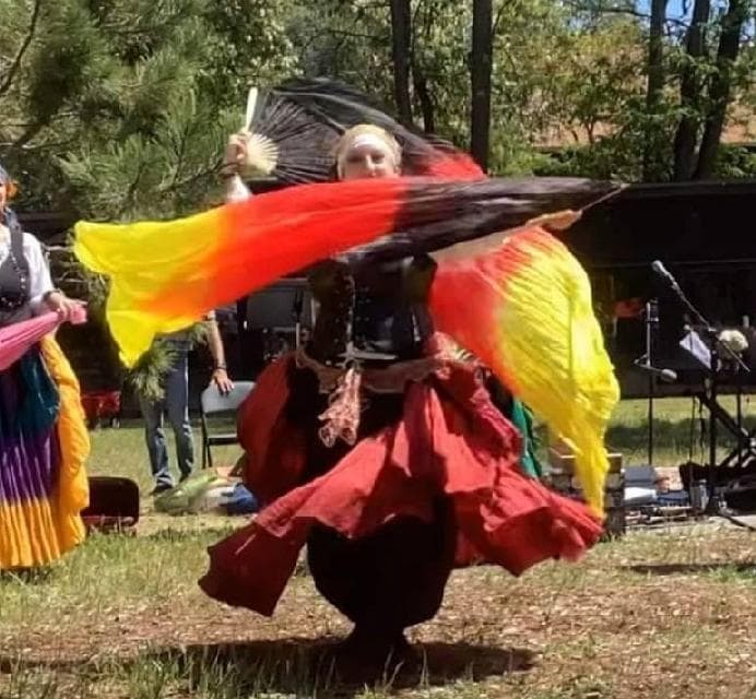 Paar Bauchtanz Kostüm Seide Fächer Schleier Uv | Free Case Paar Bauchtanz Kostüm Seide Fächer Schleier Uv | Free Case von EvlinSilksUSA