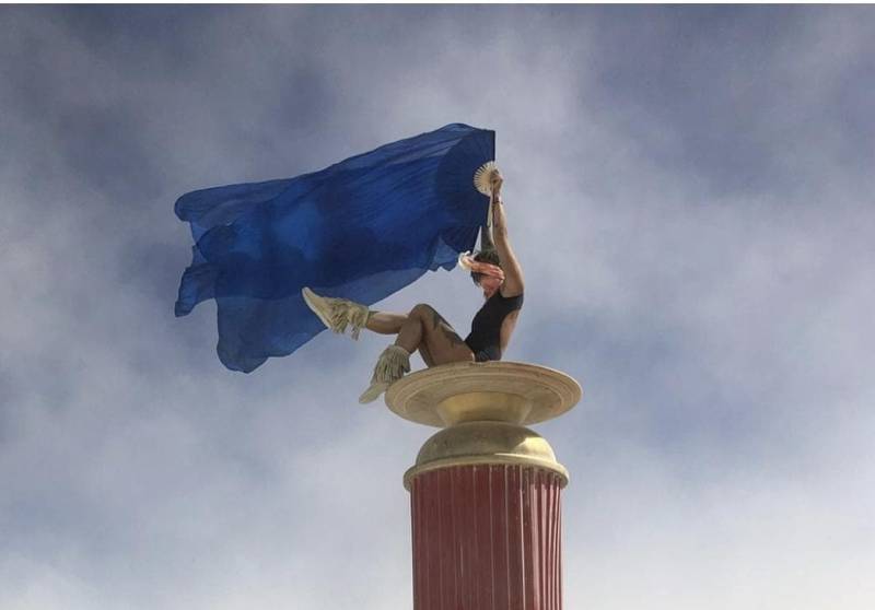 Paar Von 100% Seide Bauchtanz Fächer Schleier Free Case von EvlinSilksUSA