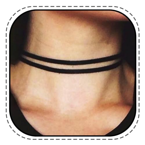 Evlry Gothic Choker-Halskette Schwarz Geschichtet Bar Choker Velvet Halsketten Kette für Frauen Evlry Gothic Choker-Halskette Schwarz Geschichtet Bar Choker Velvet Halsketten Kette für Frauen von Evlry