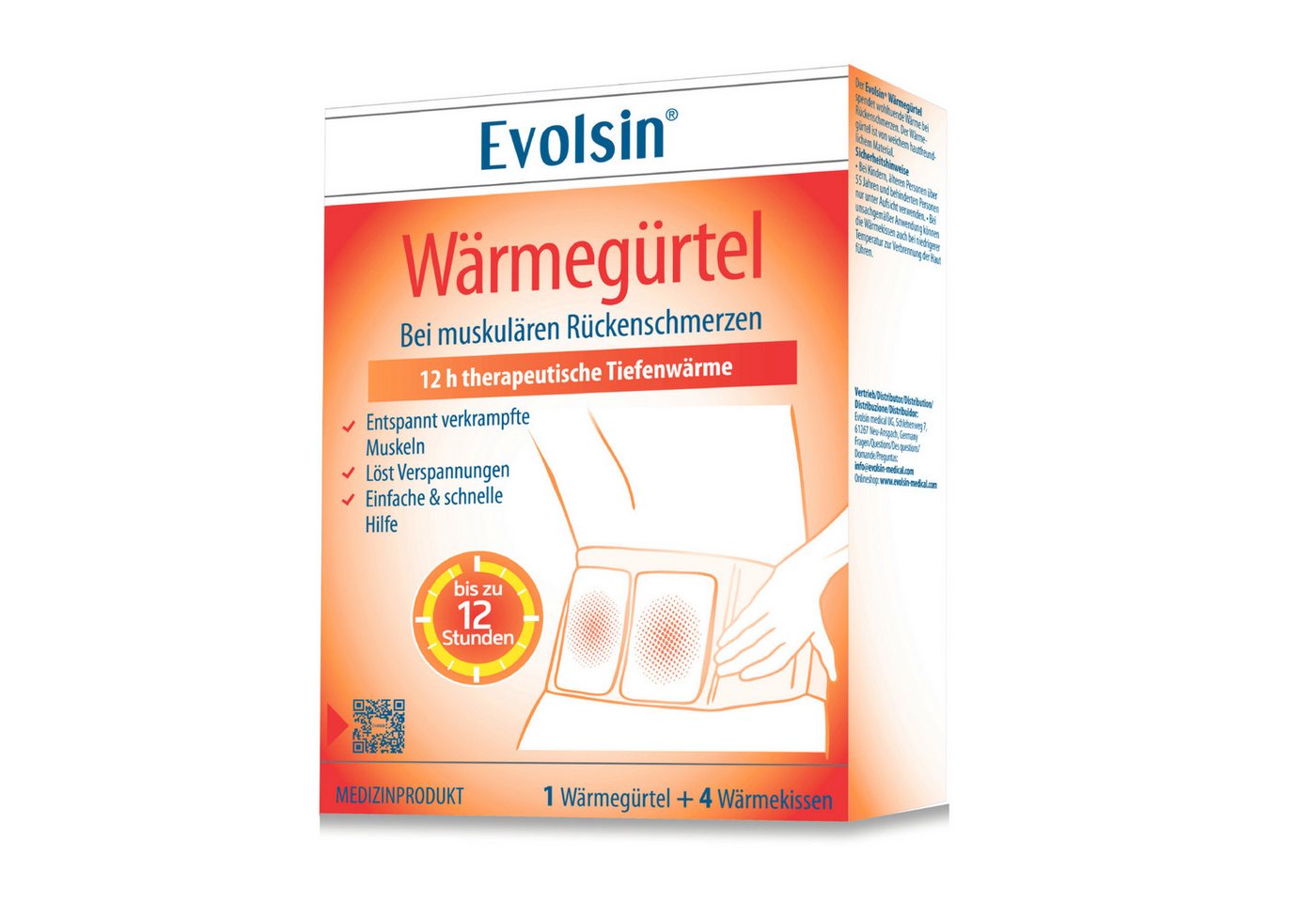 Evolsin Wärmegürtel Evolsin® Wärmegürtel - therapeutische Tiefenwärme bei Rückenschmerzen, 4-tlg. von Evolsin