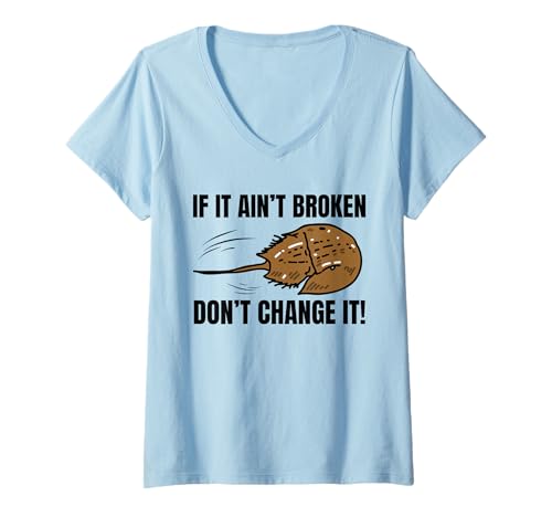 Damen Meeresbiologie und Hufeisenkrebse T-Shirt mit V-Ausschnitt Damen Meeresbiologie und Hufeisenkrebse T-Shirt mit V-Ausschnitt von Evolution And Evolving Marine Biologist Apparel