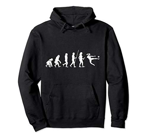 Evolution Frauenfußball Damen Mädchen Fußballerin Geschenk Pullover Hoodie von Evolution Frauenfußball Damen Kickerin Geschenke
