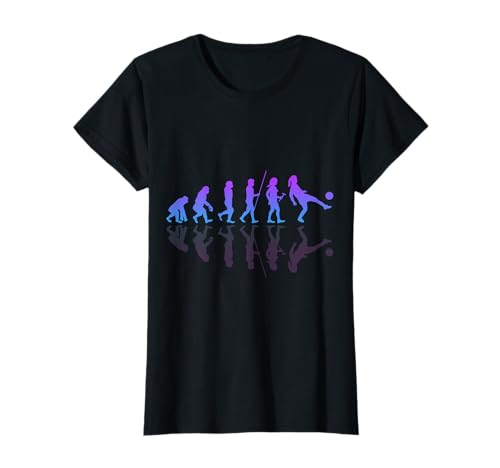 Evolution Frauenfußball Damen Mädchen Fußballerin Geschenk T-Shirt von Evolution Frauenfußball Damen Kickerin Geschenke
