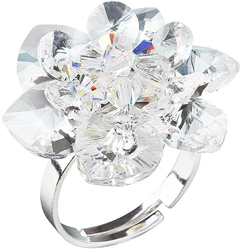 Evolution Group Ring Lily 35012.1 Crystal sEG0059, Estándar, Metall, Kein Edelstein von Evolution Group