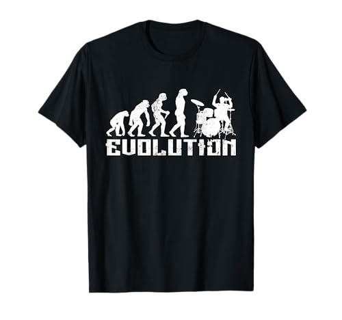 Schlagzeug Evolution Drummer Retro Schlagzeuger Herren T-Shirt Schlagzeug Evolution Drummer Retro Schlagzeuger Herren T-Shirt von Evolution Schlagzeugspieler Drum Kit Perkussionist