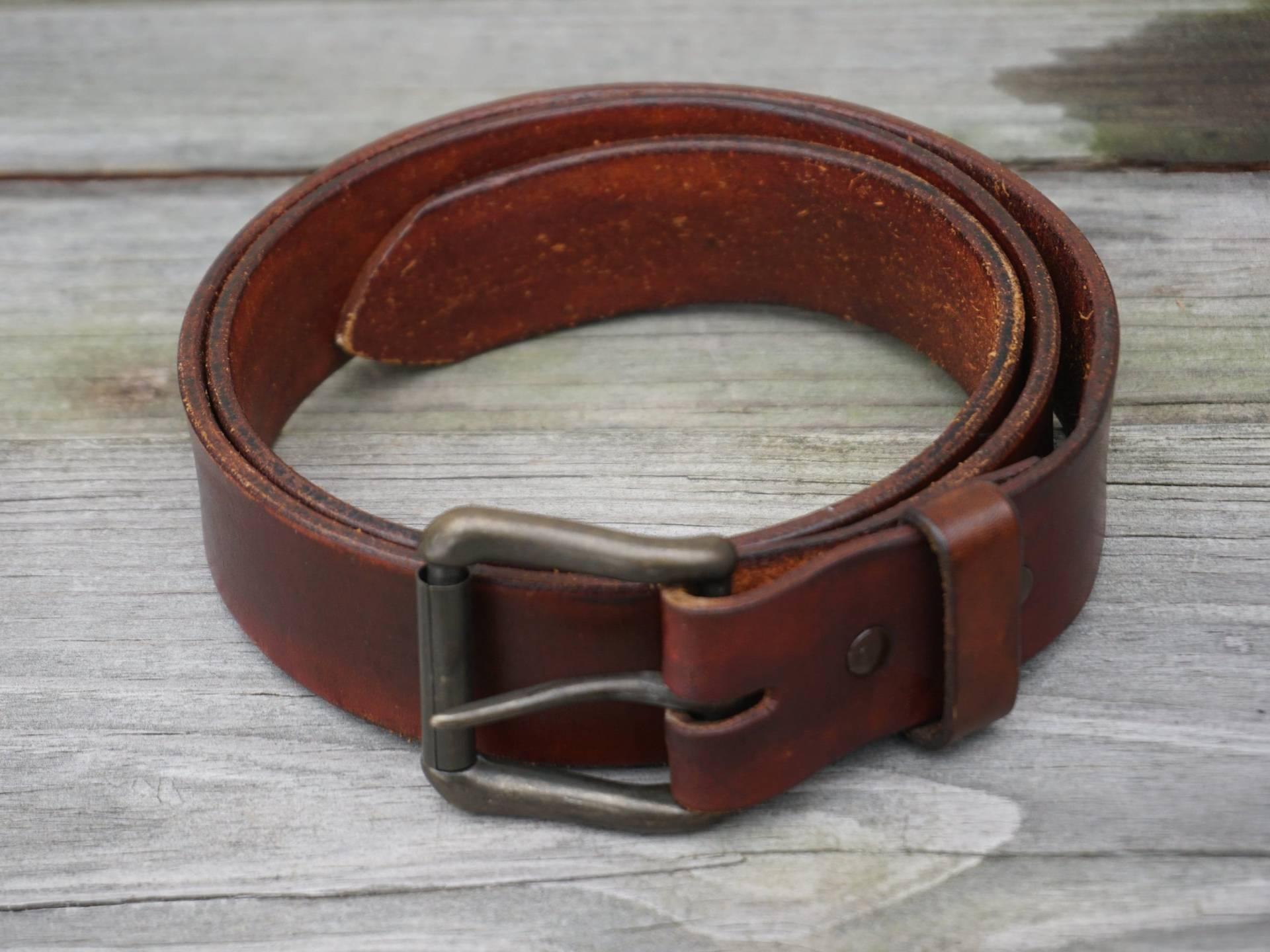 standard Brauner Gürtel Mit Antik Bronze Schnalle standard Brauner Gürtel Mit Antik Bronze Schnalle von EvolutionLeather