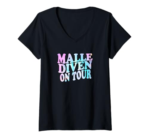 Damen Malle 2026 Evolution für Mallorca-Urlaub & Sauftour T-Shirt mit V-Ausschnitt Damen Malle 2026 Evolution für Mallorca-Urlaub & Sauftour T-Shirt mit V-Ausschnitt von Evolutionsstufe Malle Bier Alkohol Party