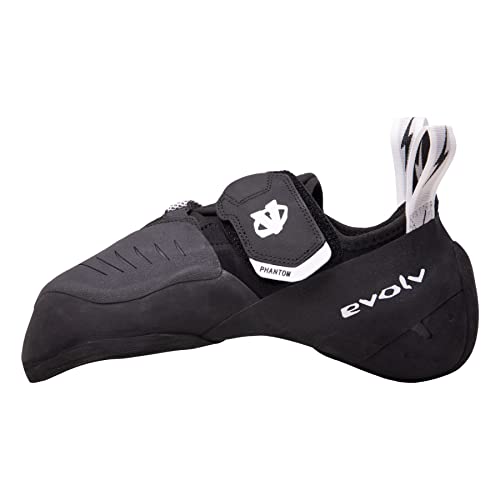 Evolv Phantom Schwarz - Aggressiver High-Performance Kletterschuh, Größe EU 42.5 - Farbe Black - White von Evolv