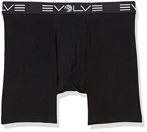 Evolve Herren Luxe Boxershorts, 15,2 cm, 3 Stück Retroshorts, schwarz, X-Large von Evolve