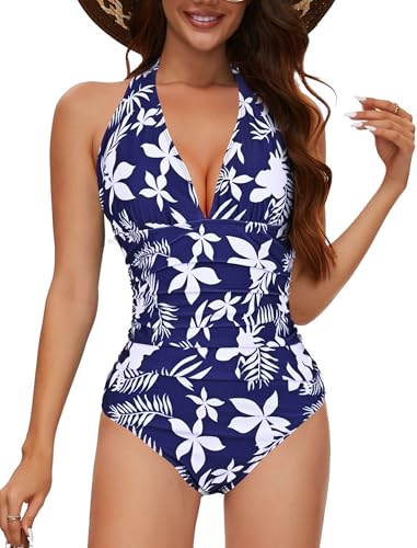 Badeanzug Damen Bikini Push Up Bauchweg mit Cups Shape Badekleid, Badeanzüge Sexy Monokini V-Ausschnitt Swimsuits for Women, Bademode Shapewear große größe High Waist Schlankheits Raffung Einteilige Badeanzug Damen Bikini Push Up Bauchweg mit Cups Shape Badekleid, Badeanzüge Sexy Monokini V-Ausschnitt Swimsuits for Women, Bademode Shapewear große größe High Waist Schlankheits Raffung Einteilige von Evolyline