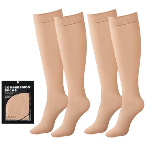 Evolyline 2 Paar Medizinische Kompressionsstrümpfe Damen Herren 20-30 mmHg Klasse 2, Waden Geschlossenem Zehenbereich StützstrüMpfe Kompressionssocken Thrombosestrümpfe Abgestufte Unterstützung ödeme von Evolyline