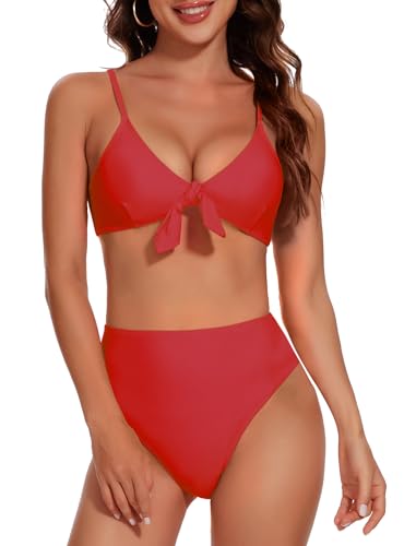 Evolyline Bikini Damen Set Sexy Knot Triangel Bauchweg Push Up Badeanzug Damen, Bikinis für Damen Swimsuit Low Rise Bademode Badeanzüg Zweiteiliger Bauchweg von Evolyline