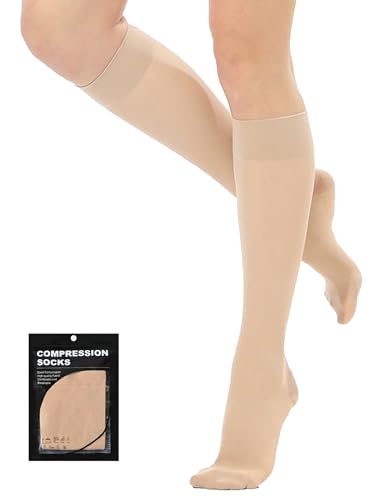 Evolyline Kompressionsstrümpfe Damen Herren 18-22 mmHg Klasse I, Waden Geschlossenem Zehenbereich Stützstrümpfe Kompressionssocken Thrombosestrümpfe Abgestufte Unterstützung ödeme von Evolyline