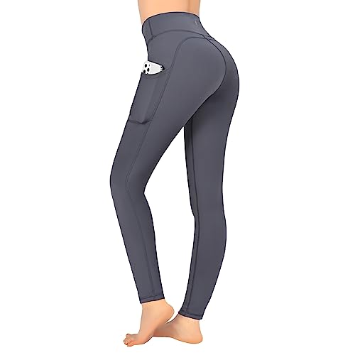 Evolyline Leggings Damen High Waist Push Up Baumwolle Sport, Sporthose Damen Sportleggins Damen Lang mit Taschen, Yoga Hosen für Sport Fitness Freizeit von Evolyline