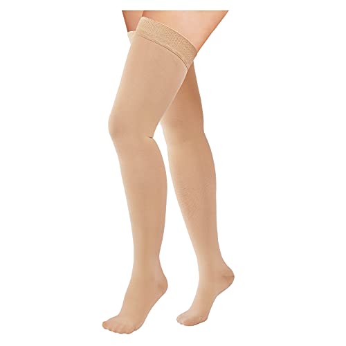 Evolyline Medizinische Kompressionsstrümpfe, 20-30 mmHG Stützstrümpfe für Damen & Herren,Medizinische Klasse 2 Schenkelstrümpfe, Verhindern Krampfader ( Beige) von Evolyline