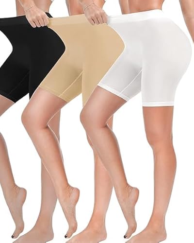 Evolyline Radlerhose Damen Kurz Unter Rock Hose Unterhose Damen Kurz Radlerhose für Kleid Unterrock Hohe Taille Slipshort Atmungsaktiv Boxershorts Unterwäsche Sommer für Sport Yoga Alltag von Evolyline