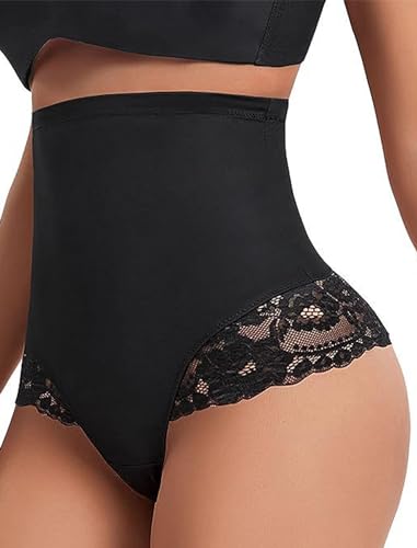Evolyline Shapewear Damen Bauchweg Unterhose Miederhose Figurformender Body Shaper Spitze Miederslip Hoher Taille bauchweg Unterwäsche von Evolyline