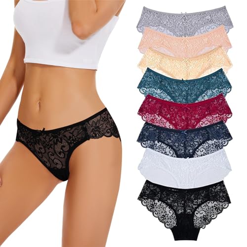 Evolyline Damen Hipster Spitze Mehrpack - Weiche Spitzen Slips für Frauen von Evolyline